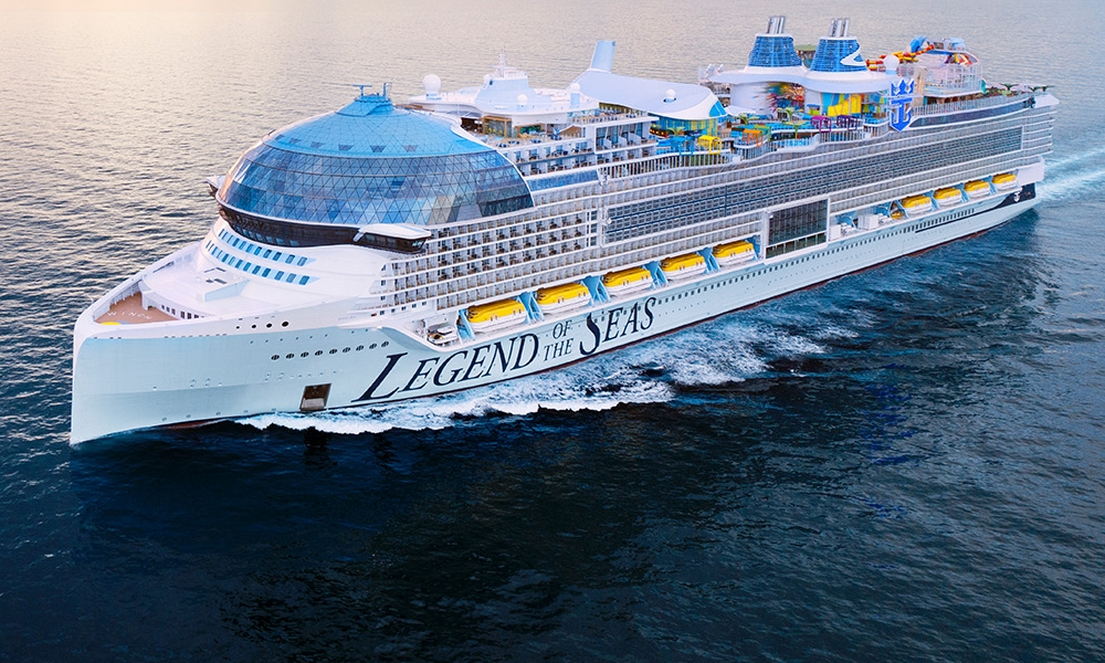 Royal Caribbean's Legend of the Seas sailing at sea